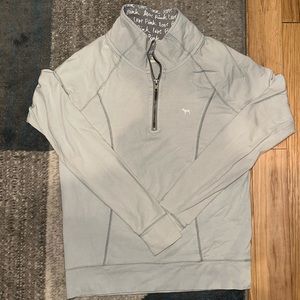 Victorias Secret PINK Workout Style Grey Pullover 3/4 Zip